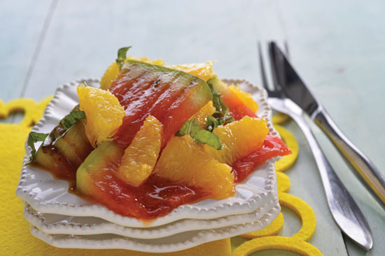 Grilled Melon And Orange