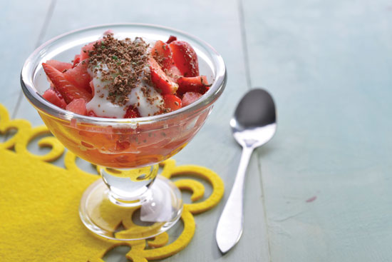 Watermelon And Strawberry Dessert recipe