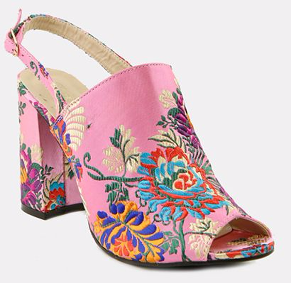 embroidered heel