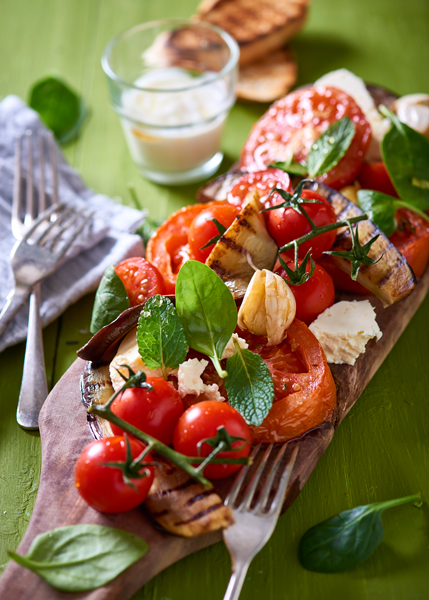 Garlic Tomato and Brinjal Salad
