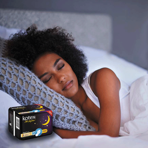 Kotex all nighter maxi pad period-solutions