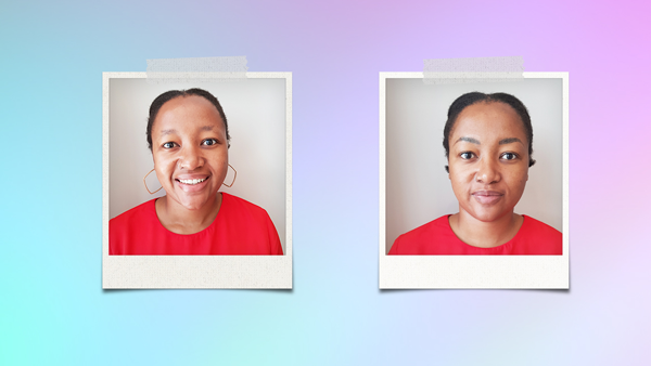 Microblading before and after pics of Bongiwe Tshiqi