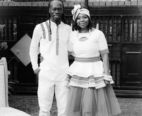 Reneilwe and Mpho Letsholonyane celebrate their first wedding anniversary