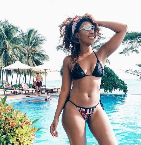 Pearl Modiadie serves up island heat on her vacay