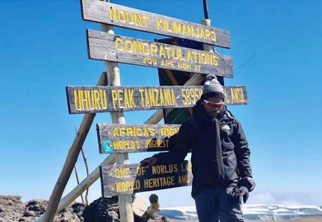 Clement Maosa summits Mount Kilimanjaro