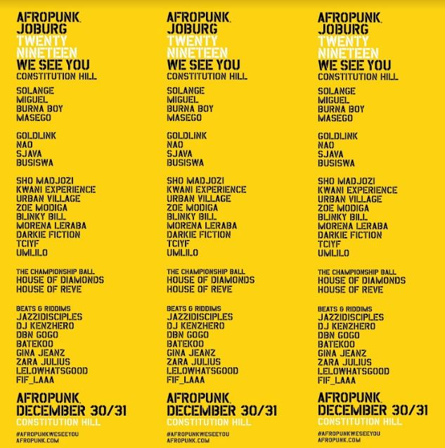 WIN a a set of tickets to AFROPUNK Joburg valued at R2 000