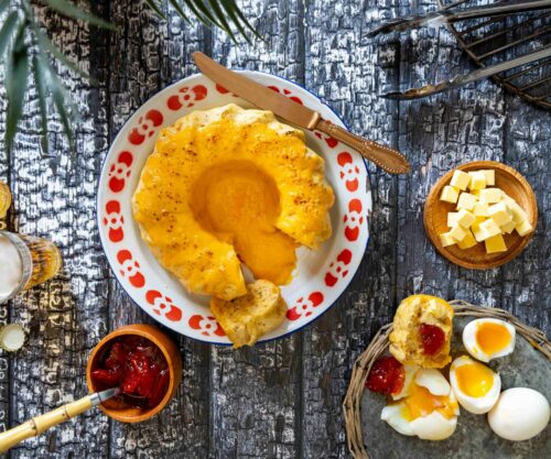 microwave volcano mealie bread recipe, sweetcorn bread with melted cheese, South African braai side, easy maize bread in microwave, quick comfort food recipe, Bona Magazine