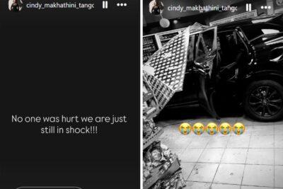 Cindy Makhathini crashes into petrol station