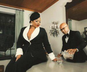 Anele Mdoda and husband on Diani Beach, Kenyan holiday romance, celebrity Kenya getaway, seaside couple, love on vacation, Bona Magazine