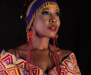 Ntsiki Mazwai portrait, menstrual blood concept, South African cultural tradition, vegetable garden soil-woman connection, South Africa women empowerment, Bona Magazine