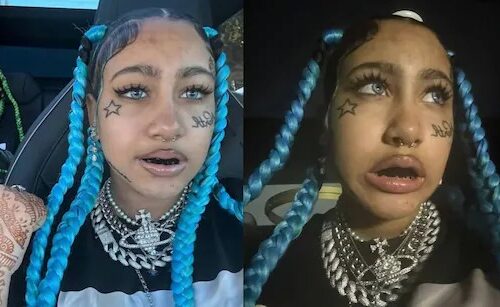 North West turquoise hair outfit, Shamiso Mosaka facial jewellery comparison, South African influencer style, Bona Magazine