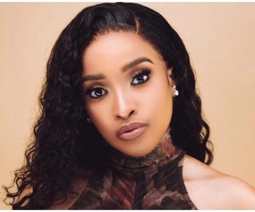 Cindy Mahlangu modelling jeans, MM Jeans launch South Africa, inclusive denim brand for every body, South African celebrity entrepreneur, Bona Magazine