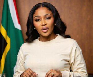 Tebogo Thobejane speaking at event, gender based violence awareness campaign South Africa, Mamelodi community vigil for cousins shooting, Bona Magazine