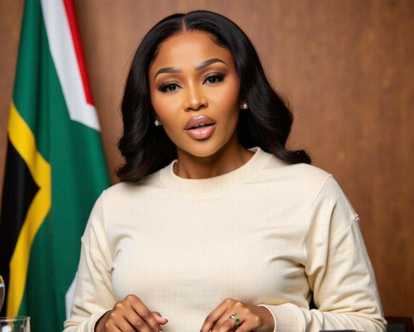 Tebogo Thobejane speaking at event, gender based violence awareness campaign South Africa, Mamelodi community vigil for cousins shooting, Bona Magazine