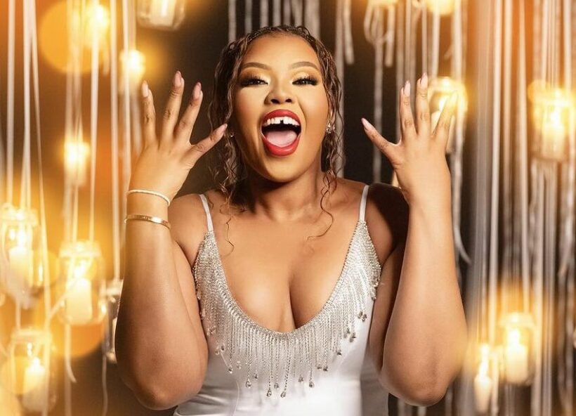 Anele Mdoda South African presenter smiling, Bad Influencer series scene BK and Pinky, South African Netflix original cast portrait Bona Magazine