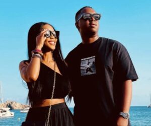 Bona Magazine Alt text set 1: DJ Shimza and Athi Geleba couple portrait, Athi Geleba red roses bouquet 2025, DJ Shimza Johannesburg studio