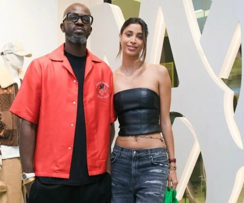 Victoria Gonzalez and DJ Black Coffee smiling together, Black Coffee and Victoria Gonzalez Johannesburg couple, Victoria Gonzalez Black Coffee weekend photo, Bona Magazine