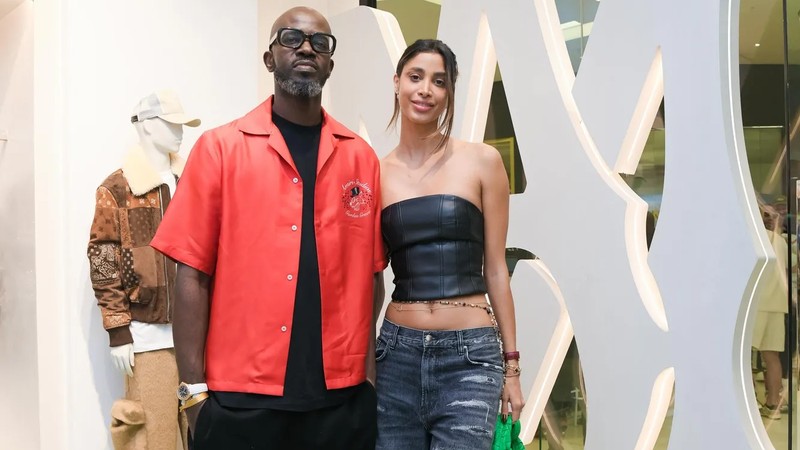 Victoria Gonzalez and DJ Black Coffee smiling together, Black Coffee and Victoria Gonzalez Johannesburg couple, Victoria Gonzalez Black Coffee weekend photo, Bona Magazine
