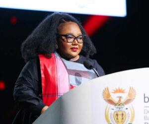 JOHANNESBURG, SOUTH AFRICA - JANUARY 13: Siviwe Gwarube (Minister of Basic Education) at the official release of the National Senior Certificate (NSC) examination results for the Class of 2024 at the Mosaiek Church in Fairland on January 13, 2025 in Johannesburg, South Africa. This comes after quality assurance body - Umalusi gave the go-ahead for the release of the 2024 year-end exam results administered by South Africa's four assessment bodies. (Photo by Luba Lesolle/Gallo Images via Getty Images)