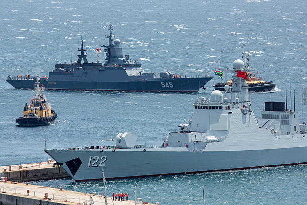 multinational naval exercises at Simon's Town harbor in Cape Town, South Africa, on Friday, Jan. 9, 2026. South Africa with hosting