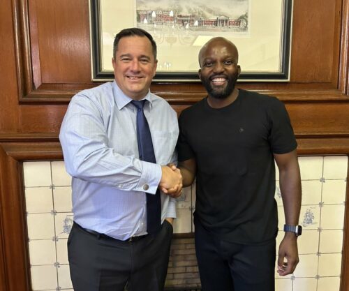 Clement Manyathela radio interview, John Steenhuisen DA leader, South African talk radio studio, political interview South Africa, media controversy SA, Radio 702 broadcast studio, South African politics discussion, Bona Magazine