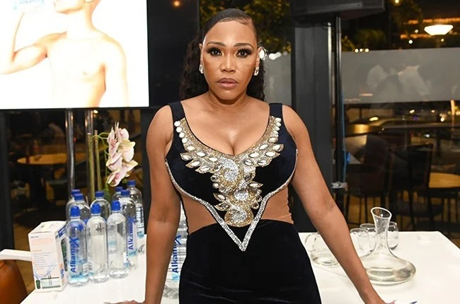 Sonia Mbele portrait, Sonia Mbele South African actress, Sonia Mbele Generations star, Sonia Mbele red carpet appearance, South African celebrity news, muthi claims controversy, Bona Magazine