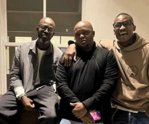 Black Coffee Shana reunion, Black Coffee Shota Demor video, Shana band South Africa reunion, Black Coffee early career band Shana, Demor Sikhosana Shota Mdabe Black Coffee, South African music trio Shana, Black Coffee nostalgic reunion video, SA music history Shana group, Black Coffee friends reunion music industry, Bona Magazine