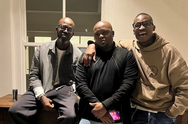 Black Coffee Shana reunion, Black Coffee Shota Demor video, Shana band South Africa reunion, Black Coffee early career band Shana, Demor Sikhosana Shota Mdabe Black Coffee, South African music trio Shana, Black Coffee nostalgic reunion video, SA music history Shana group, Black Coffee friends reunion music industry, Bona Magazine