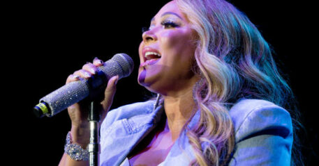THE WOODLANDS, TEXAS - OCTOBER 21: Tamia performs on stage during the Majic 102.1 Under the Stars concert at The Cynthia Woods Mitchell Pavilion on October 21, 2023 in The Woodlands, Texas. (Photo by Marcus Ingram/Getty Images)