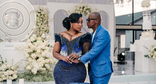 Lamiez Holworthy wedding Mahikeng, Khuli Chana traditional wedding North West, South African celebrity wedding video, Mzansi reactions wedding clip, Lamiez Khuli Chana marriage ceremony, Mahikeng cultural wedding South Africa, SA celebrity couple wedding moments, traditional wedding celebration North West, Bona Magazine