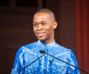 NEW YORK, NEW YORK - SEPTEMBER 19: Thebe Magugu attends Fashion 4 Development's 11th Annual First Ladies Luncheon at 583 Park Avenue on September 19, 2023 in New York City. (Photo by Michael Ostuni/Patrick McMullan via Getty Images)