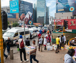 Caption Traffic near street vendors in the central business district in Johannesburg, South Africa, on Wednesday, Feb. 18, 2026. South Africa's unemployment rate dropped to the lowest level in more than five years in the fourth quarter, as the community and social services and construction sectors added workers. Photographer: Leon Sadiki/Bloomberg via Getty Images Description File URL: