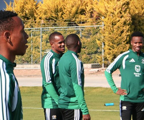 A list of Bafana players who may score the first goal.
