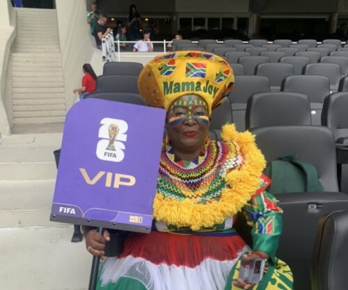 Mama Joy bragged about her World Cup TV appearance.