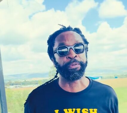 DJ Sbu wore a white Bafana Bafana jersey.