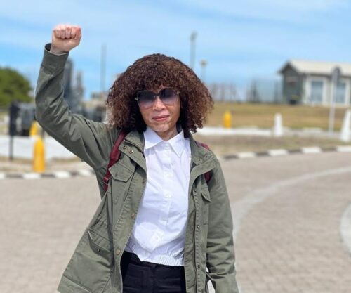 Leleti Khumalo's twins recreated the 'Sarafina!' choreography.