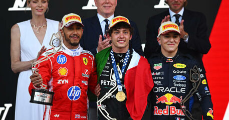 Lewis Hamilton secures P2 in Monaco Grand Prix.